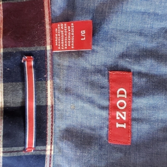 IZOD Plaid Button Down Long Sleeve Shirt - Picture 4 of 5